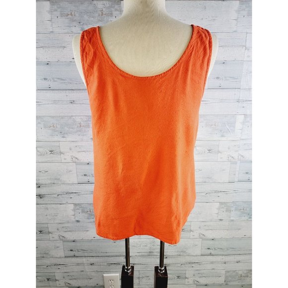 Lou & Grey For Loft Coral Linen Tank Top Small - Picture 5 of 8